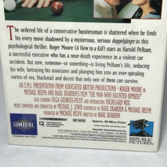 Rare- The Man Who Haunted Himself VHS 1997 - Picture 7 of 8